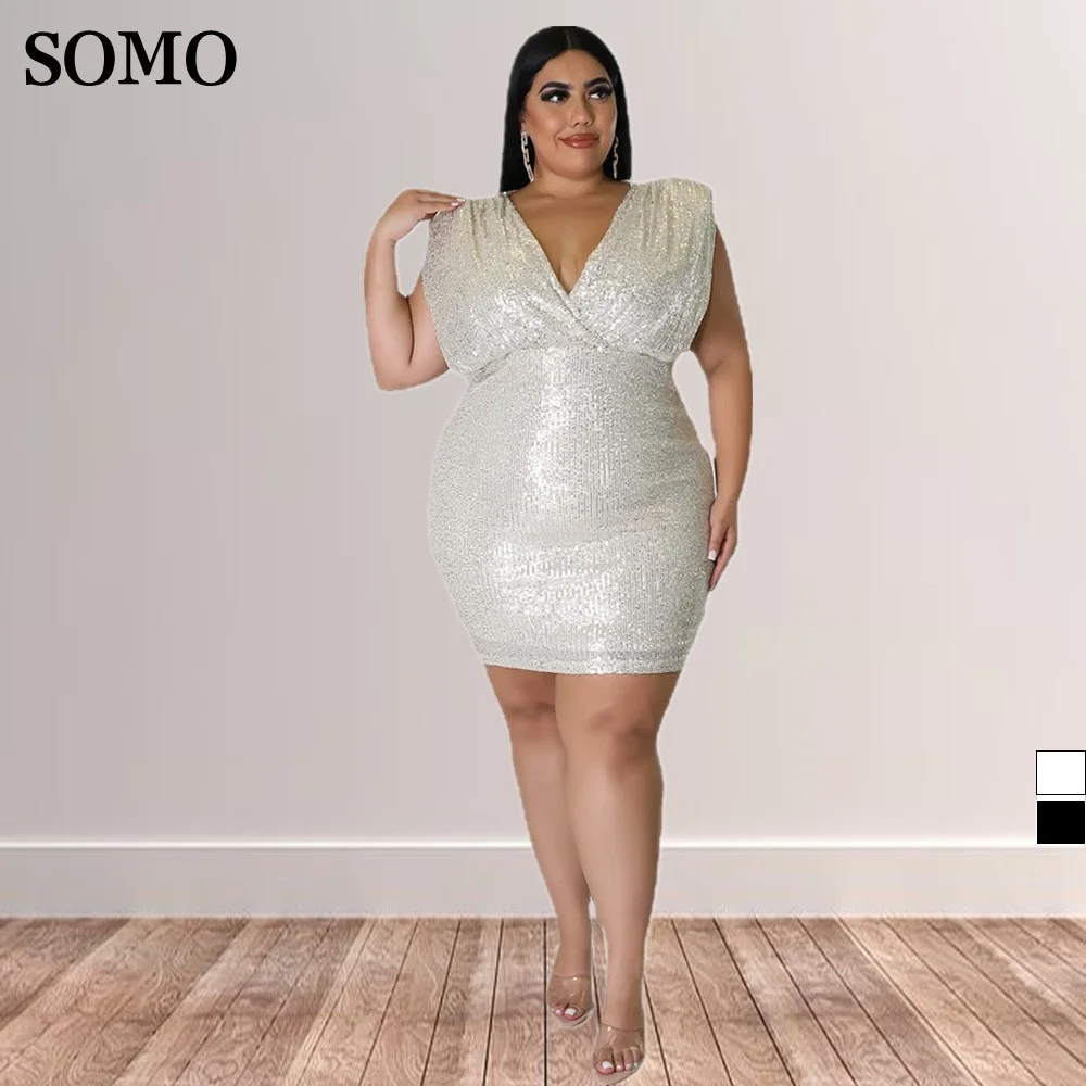 SOMO-Sequins-Evening-Dresses-for-Women-2022-Luxury-Plus-Size-Clothing-Sexy-V-Neck-Hollow-Out