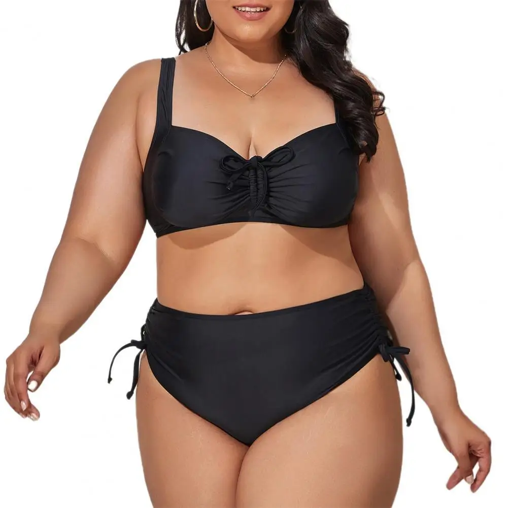 Sexy-Plus-Size-One-Piece-Bikini-Backless-Gradient-Color-Spaghetti-Straps-One-Piece-Drawstring-Bikini-for